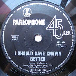 The Beatles - I Should Have Known Better | Releases | Discogs