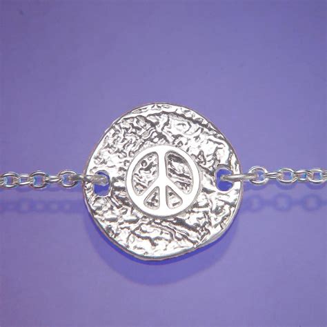 Peace Symbol Sterling Silver Necklace - Inspirational Jewelry