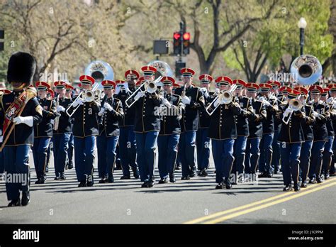 The US Army Band participating in a street parade - Washington, DC USA ...