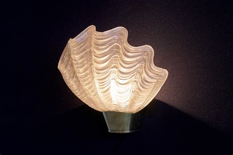 Pair of Shell Shaped "Coquille" Wall Lamps by ASEA Skandia, Sweden, 1940s at 1stDibs