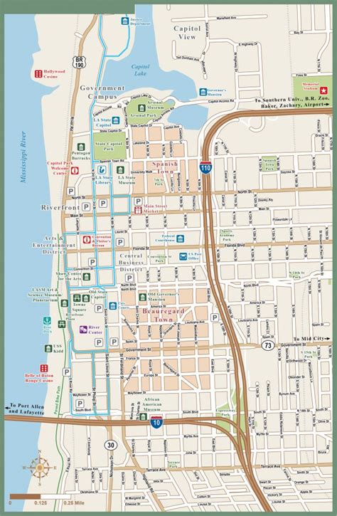 Baton Rouge Downtown Map | Digital| Creative Force - Printable Map Of ...