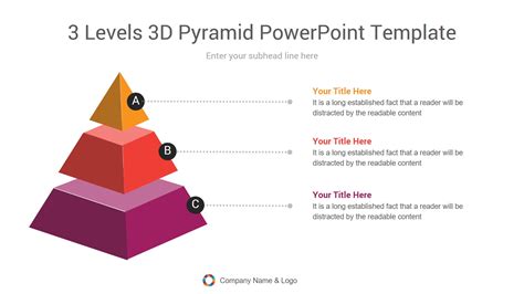 3 levels 3d pyramid powerpoint template | CiloArt