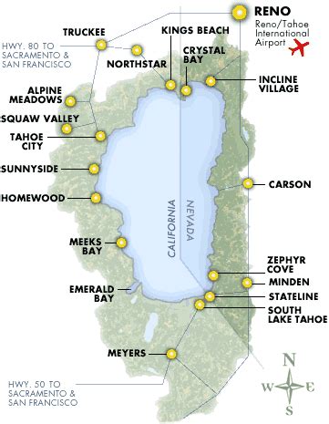 Lake Tahoe Maps • Lake Tahoe Guide