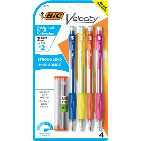 BIC Velocity Mechanical Pencils 0.7 mm, 4 Count - Walmart.com