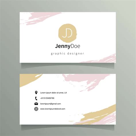 Graphic Designer Name Card Template 180379 Vector Art at Vecteezy