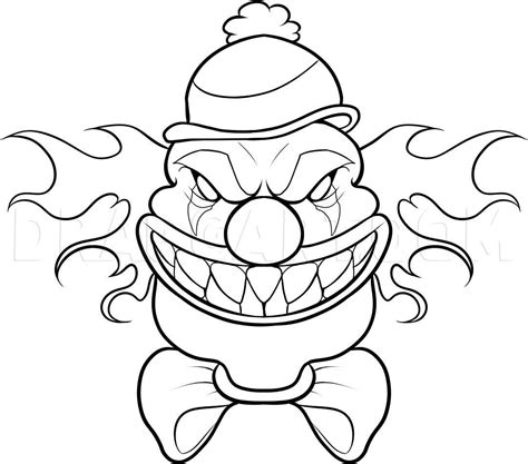 How to Draw a Scary Clown