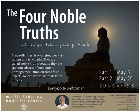 The Four Noble Truths » Manila Kadampa Buddhist Centre