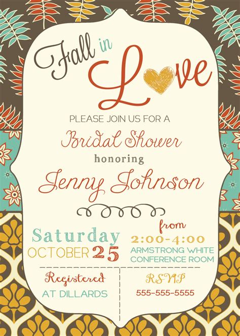 Fall Bridal Shower Invitation Fall Bridal Shower Fall in - Etsy