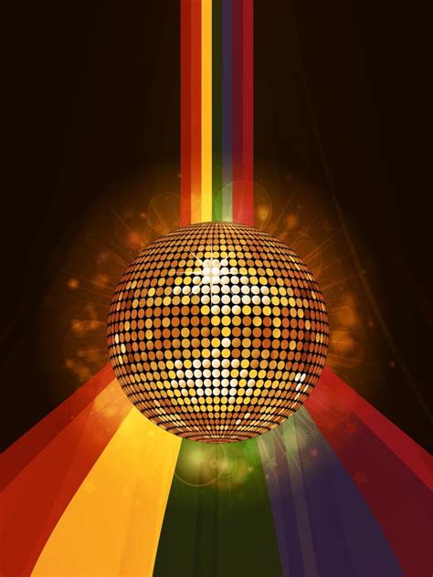 Rainbow disco ball stock vector. Illustration of design - 9787090