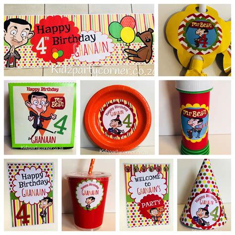 Mr Bean themed party supplies, favours and decor. We design and create ...