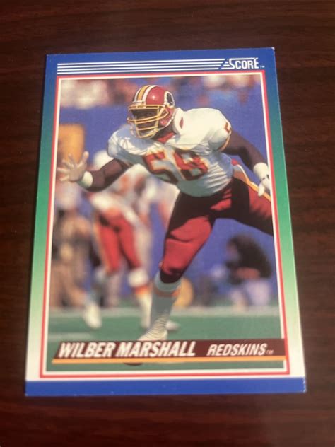 1990 Score Wilber Marshall #71 Redskins | eBay