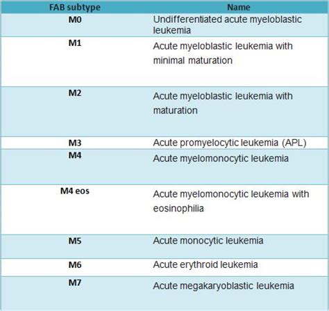 Tipi di leucemia mieloide acuta - ZenOnco.io