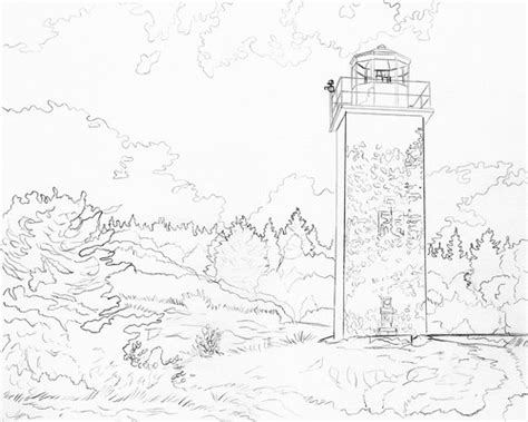 WS2107: Light House - Line Art | Workshop by Barb Sotiropoul… | Flickr