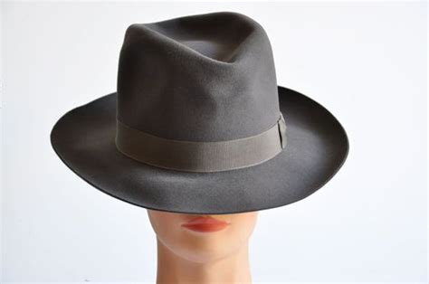 Reserved for dis6910- Midcentury Men Italian Borsalino Fedora Hat - Mouse Grey | Mens fedora ...