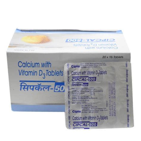 Calcium With Vitamin D3 Tablets, 500mg, 15 Tablet In 1 Stripe, Rs 50 /strip | ID: 22882490455