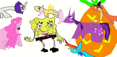 Spongebob meets My little pony by depravedWeasles on DeviantArt