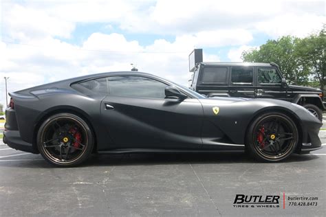 Matte Black Ferrari 812 Superfast with 22in Rear and 21in Front AG ...