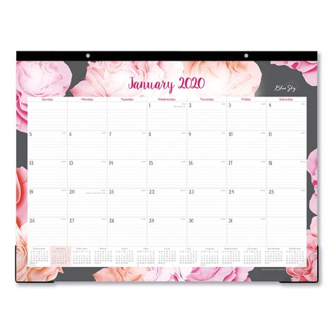 Blue Sky 2020 Monthly Desk Pad Calendar, 22" x 17", Joselyn - Walmart.com - Walmart.com