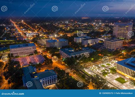 Downtown Tallahassee Florida at Night Stock Image - Image of building, florida: 150909575