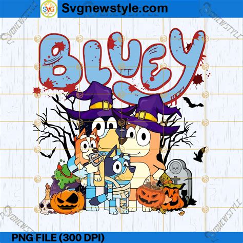 Bluey Family Halloween PNG, Bluey Halloween Costume PNG, Instant Download