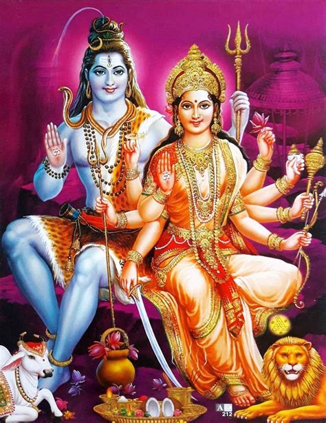 Lord Shiva and Goddess Durga (via ebay: Indian_ash) | Shiva, Shiva parvati images, Durga goddess