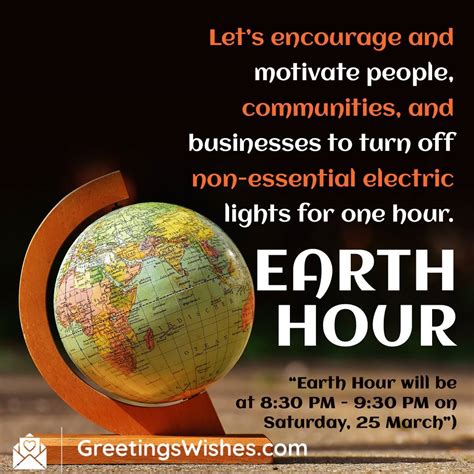 Earth Hour Day Messages, Quotes, Wishes ( 25 March ) - Greetings Wishes