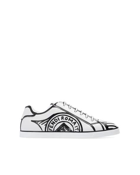 Fendi X Joshua Vides Roma Sneakers in White for Men | Lyst