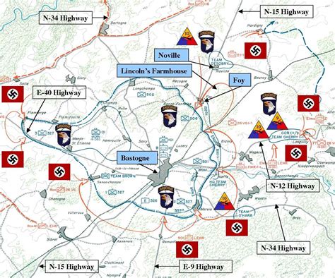 Map of Bastogne, Foy, and Noville