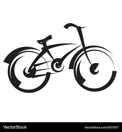 Bike freehand drawing black and white Royalty Free Vector