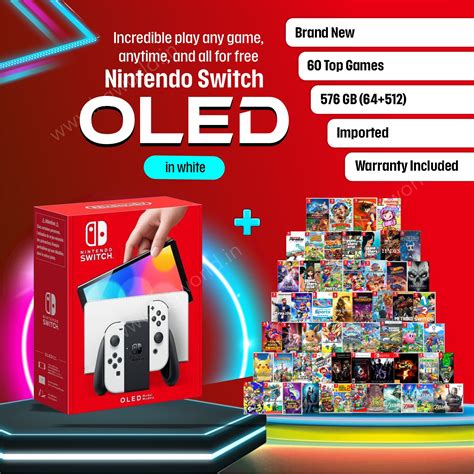 Nintendo Switch OLED White 64GB Model | Happy Gaming