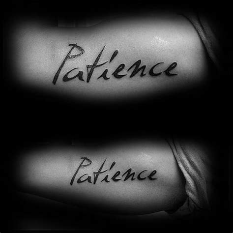 30 Patience Tattoo Designs For Men - Word Ink Ideas