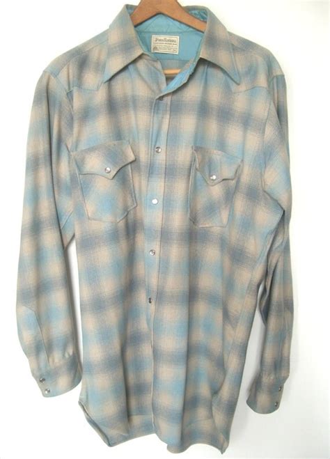 Vintage Pendleton Wool Plaid Western Shirt Men's XL by happy2find