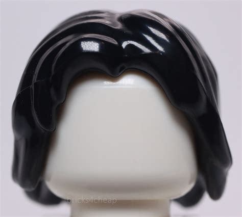 Lego Black Minifig Hair Mid Length Tousled with Center Part | eBay