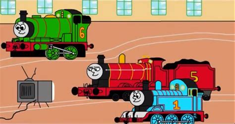 Thomas, James and Percy Watching TV by Miguel130509 on DeviantArt