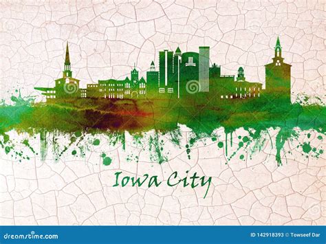 Iowa City skyline stock illustration. Illustration of abstract - 142918393