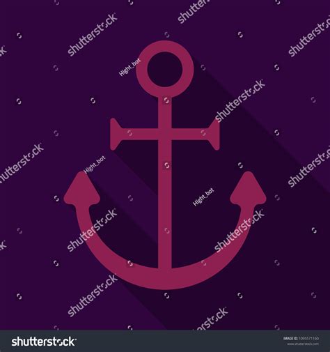 Nautical Anchor Isolated Background Ship Anchor Stock Vector (Royalty ...