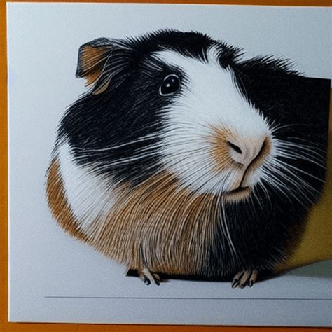 Guinea Pig Realistic Hand Drawn Graphic · Creative Fabrica