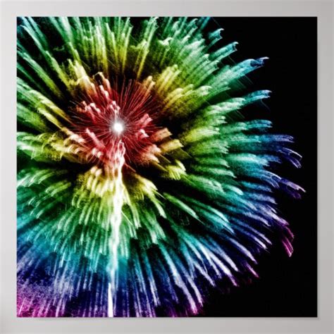 Rainbow fireworks print | Zazzle