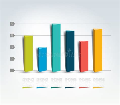 3D Design Graph. Infographics Chart Stock Vector - Illustration of ...