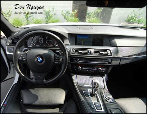 BMW F10 535i - Gloss Carbon Fiber Interior Vinyl Wrap — WANNABERACER WRAPS