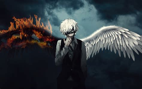 1920x1200 Ken Kaneki Fire Wings 1200P Wallpaper, HD Anime 4K Wallpapers ...