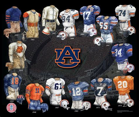 Auburn University Football Uniform and Team History | Heritage Uniforms and Jerseys