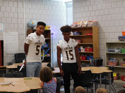 Lincoln HS Football Team at Lovejoy - Lovejoy Elementary School