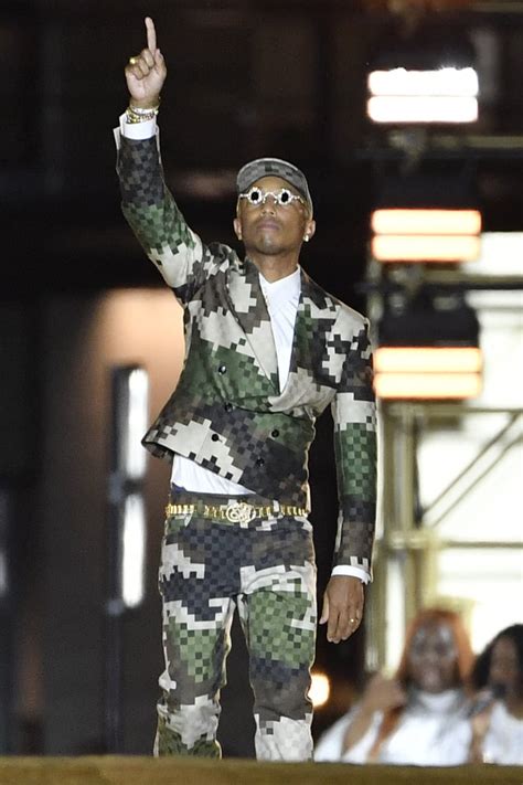 Pharrell Williams's Diamond Sunglasses at Louis Vuitton Show | POPSUGAR ...