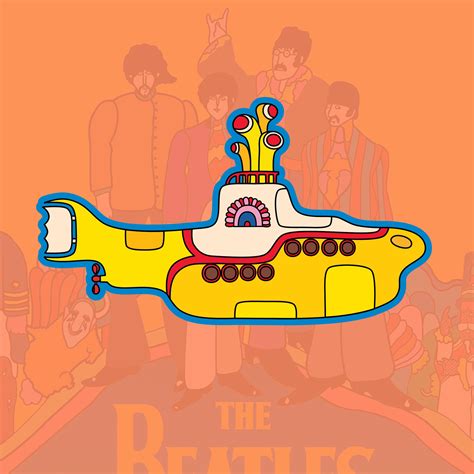 The Beatles yellow submarine waterproof sticker | Etsy