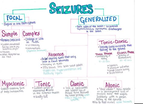 Different types of seizures