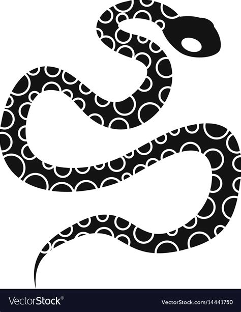 Python snake icon simple style Royalty Free Vector Image