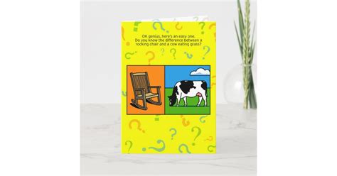 Funny Birthday Riddle Card | Zazzle.com