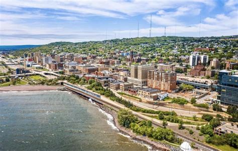 Downtown Duluth, Minnesota + Lake Superior shoreline; 7/10/2021 : r/CityPorn