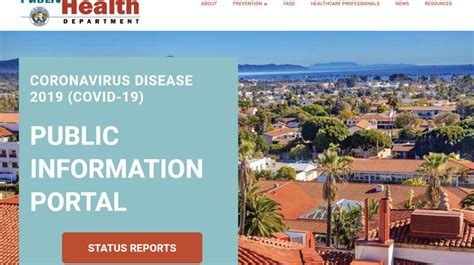 Santa Barbara County Public Health Releases Coronavirus Disease (COVID 19) Information Portal ...